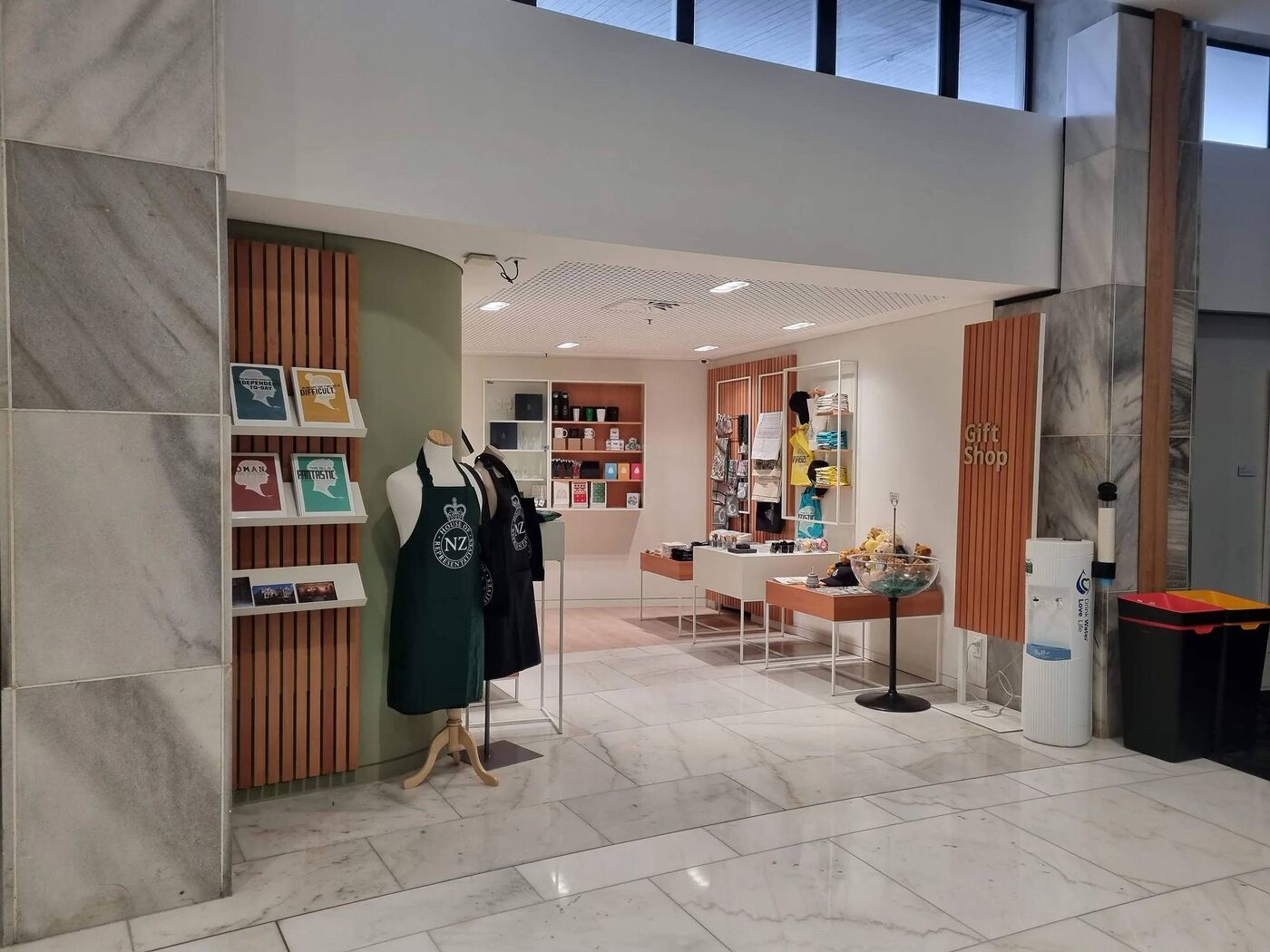 The Parliament Shop, with gifts and books about New Zealand democracy